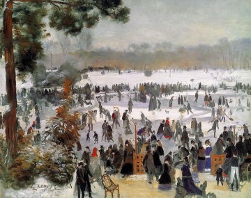 Pierre Auguste Renoir Painting - skaters on the bois de boulogne Pierre Auguste Renoir